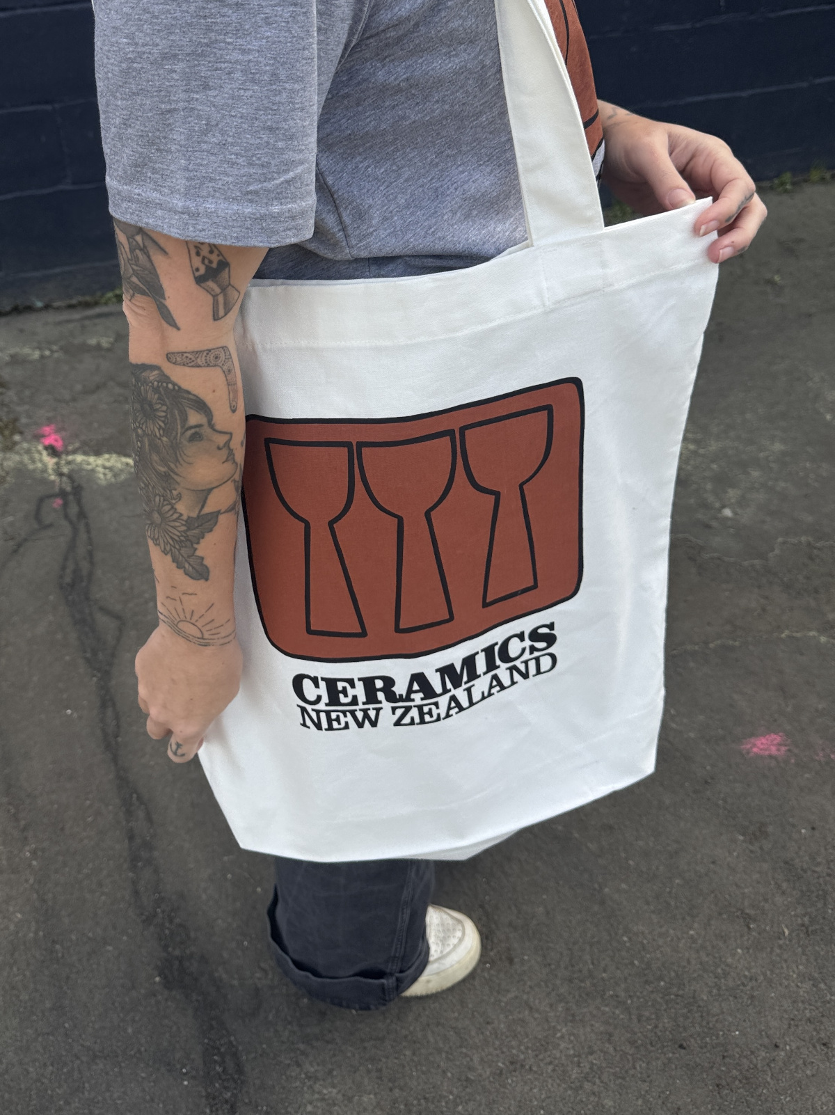 Ceramics New Zealand Vintage Logo Tote Bag - Image 5